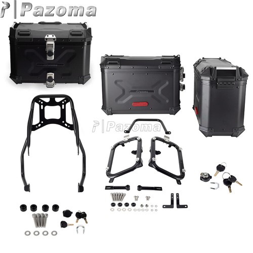 Estuches laterales de aluminio + estuche superior con soporte para Harley Softail Street Bob 114 FXBBS - Imagen 2 de 11