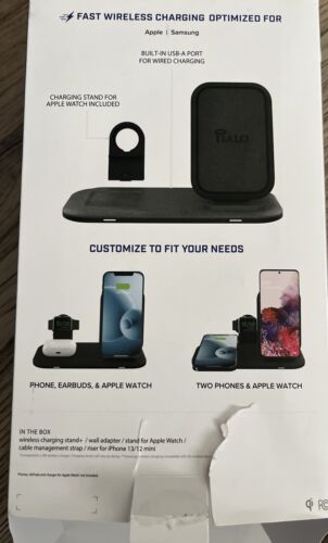 HALO Wireless Charge Stand Universal Wireless Charging Stand 3 Devices TORN BOX - Picture 2 of 4