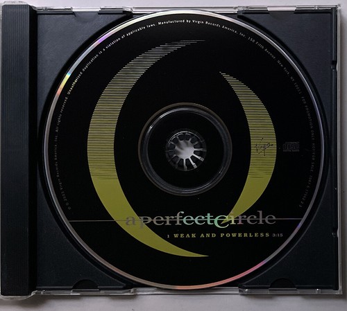 A Perfect Circle Weak Powerless 1 Track Promo CD Tool Maynard James Keenan - Picture 2 of 3