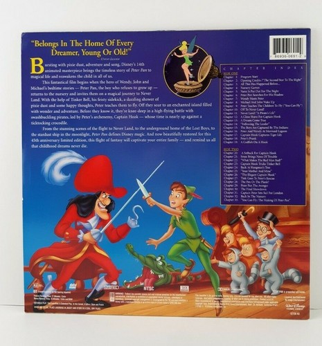 Walt Disney Peter Pan & Snow White And The Seven Dwarfs Laserdisc Lot of 2 - Picture 9 of 12