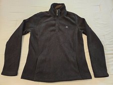 Women's Size M Medium 346 Brooks Brothers 1/4 Quarter Zip Fleece Jacket Black