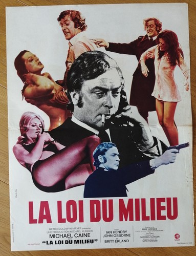 GET CARTER Michael Caine Original französisches Filmplakat '71