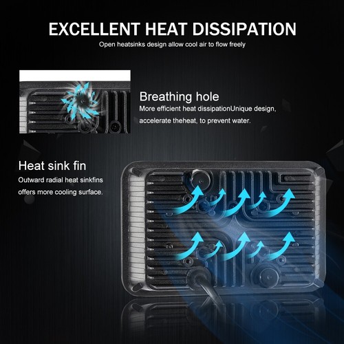 Pair 4x6" LED Headlights Hi/Lo Beam Headlamps For Kenworth T800 T400 T600A W900 - Picture 7 of 12