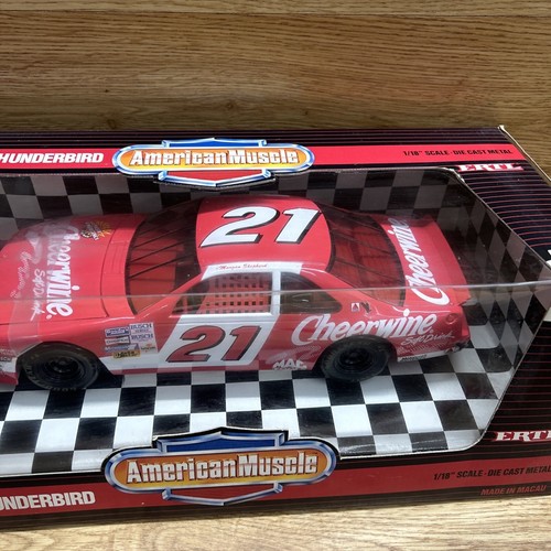 American Muscle 1/18 Die Cast #21 Morgan Shepherd Cheerwine Thunderbird New Seal - Picture 3 of 6