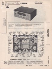 1962 ALTEC LANSING 707A TUBE AM FM RADIO SERVICE MANUAL PHOTOFACT SCHEMATIC  			