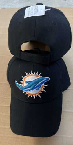 Miami Dolphins black baseball hat adjustable - Afbeelding 1 van 1