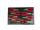 Snap On Tools NEW PLP800A 8 Red Soft Grip Piece Precision Pliers Foam Set
