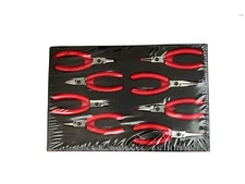 Snap On Tools NEW PLP800A 8  Red Soft Grip Piece Precision Pliers Foam Set
