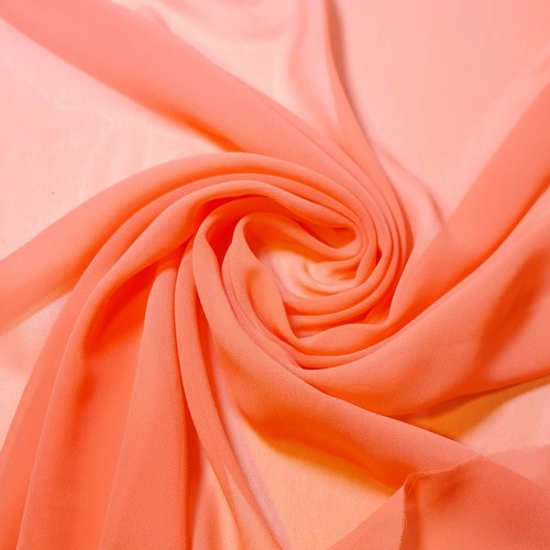 Plain Chiffon Crepe Fabric Sheer Dyed Dress Drape Decor Craft Material Meter 44" - Picture 124 of 129