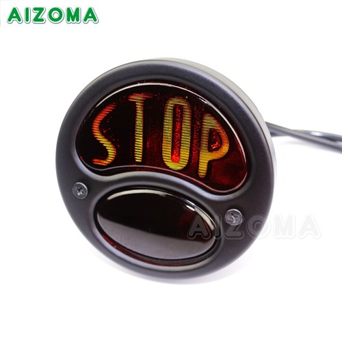 Lámpara de freno trasera vintage ""Stop"" para motocicleta para Harley modelo A Ford - Imagen 8 de 12