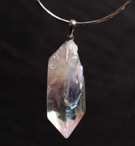 Colgante de piedras preciosas punta de cristal natural A-F plata 925 ojal único tesoro de piedra - Imagen 49 de 265