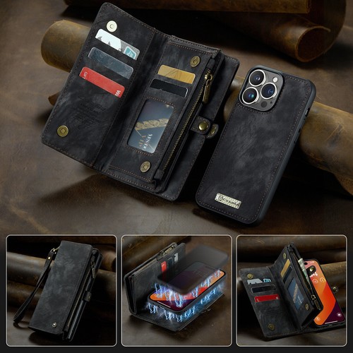 Leder Handyhülle für iPhone 16 15 14 13 12 Pro/Max Magnet Tasche Schutz Wallet - Bild 23 von 64
