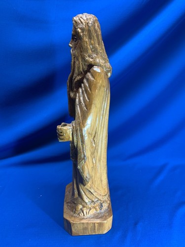 HAND-CARVED FROM 1 BLOCK OF WOOD MOSES & 10 COMMANDMENTS 18.25"H - Picture 4 of 7