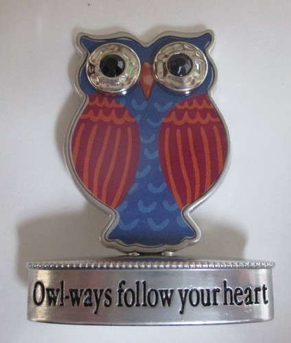 X4 Eule-Wege Always Follow Your Heart Mini Botschaft HAPPY LITTLE OWL FIGUR Ganz - Bild 2 von 12