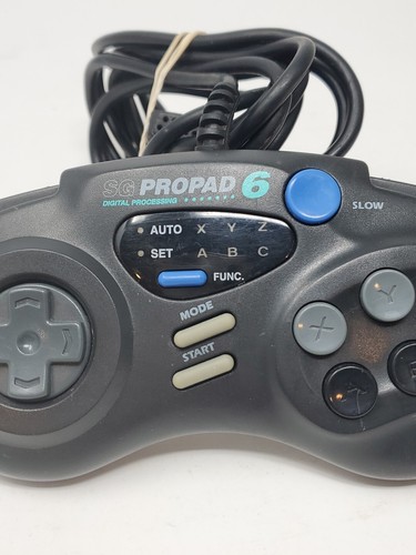 SG Propad 6 Sega Genesis 6 Button Controller Black SV-439 Interact - Picture 3 of 9