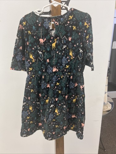 Old Navy Girls Boho Floral Deer Dress SZ Medium (8) - Picture 3 of 4