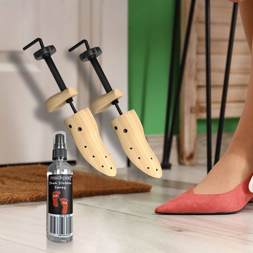 Shoe Trees Wood Stretchers x2 Mens Women Wooden Shaper Size Bunion Blister Corn - Picture 47 of 60