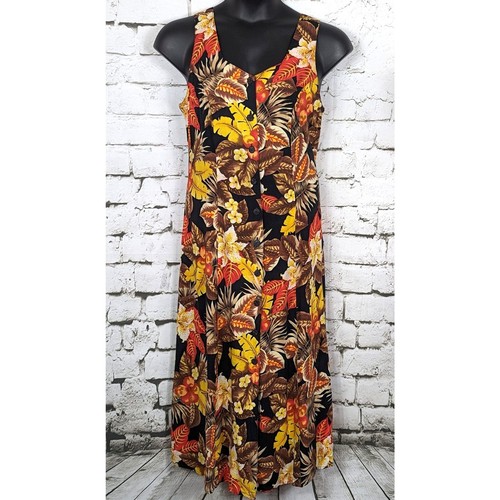 VINTAGE BOULEVARD DE PARIS Boho Cottage Button-Front Floral Maxi Dress Large - Picture 2 of 9