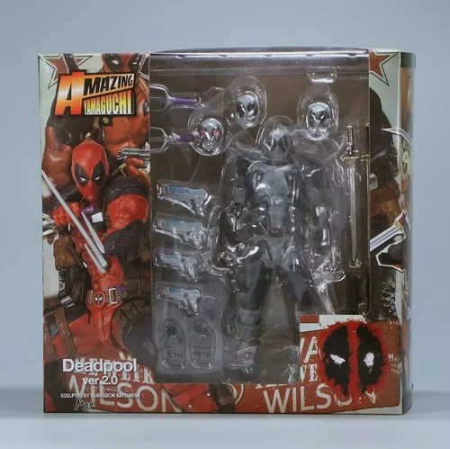 AMAZING YAMAGUCHI Deadpool 2.0 Grey Action Figure Mutants Joint Movable KAIYODO - Picture 4 of 15