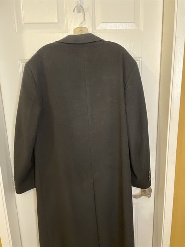 Chereskin Men’s Cashmere Blend Overcoat Sz 44 Classic Black - Picture 7 of 11