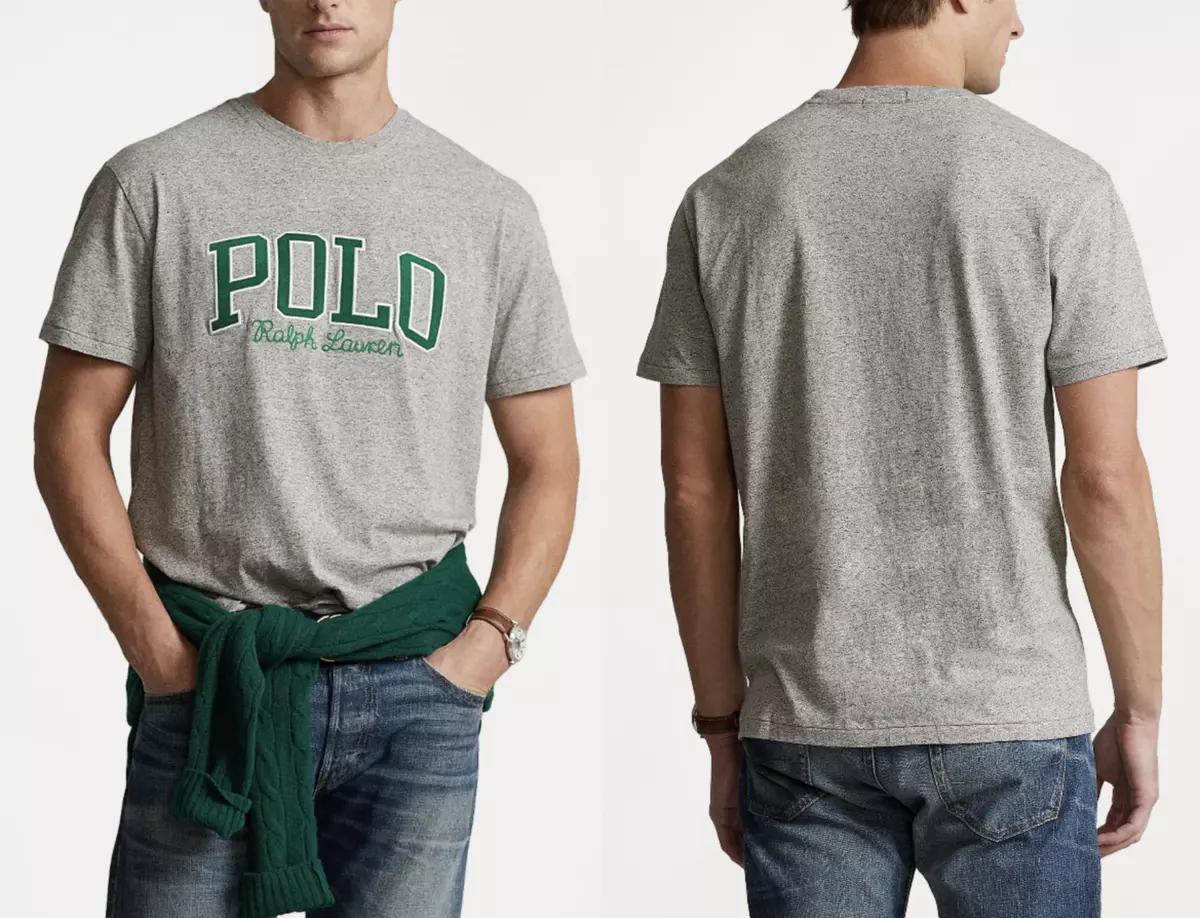 Polo Ralph Lauren 90s Big Logo Retro Tee Shirt Classic Fit Pure COTTON -