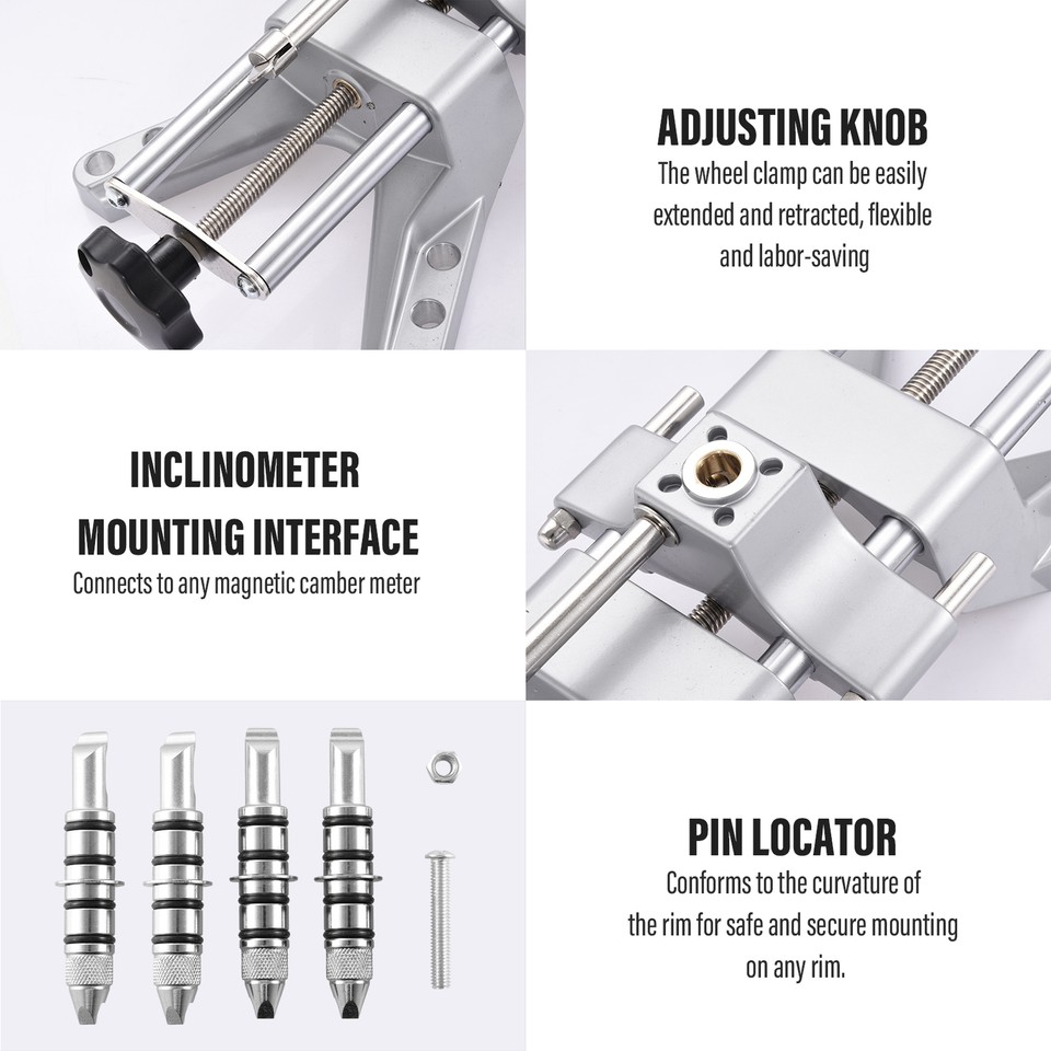 3D DSP Wheel Alignment Rack Tool for Camber Caster Gauge Rim Mount 11 ...