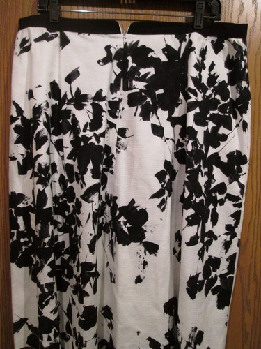 Les Copains BLUE BVM Spa White & Black Cotton Blend Skirt Size 50 / 14 - Picture 3 of 4