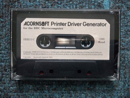 VIEW Druckertreiber Generator Kassette & Handbuch für BBC Micro - Bild 2 von 4