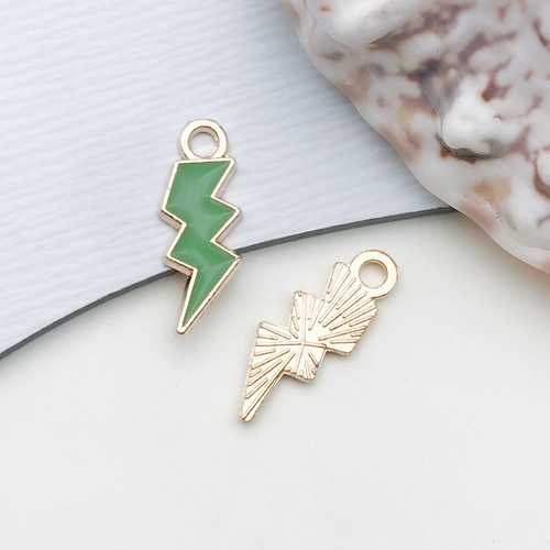 10pcs green Enamel Charms Pendant For DIY Jewelry Making Handmade 30 Options - Picture 17 of 40