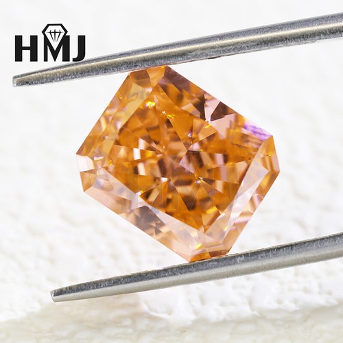 Radiant Crushed Ice Cut Loose Cubic Zirconia Orange CZ Stone AAAAA Gemstone DIY - Picture 11 of 11