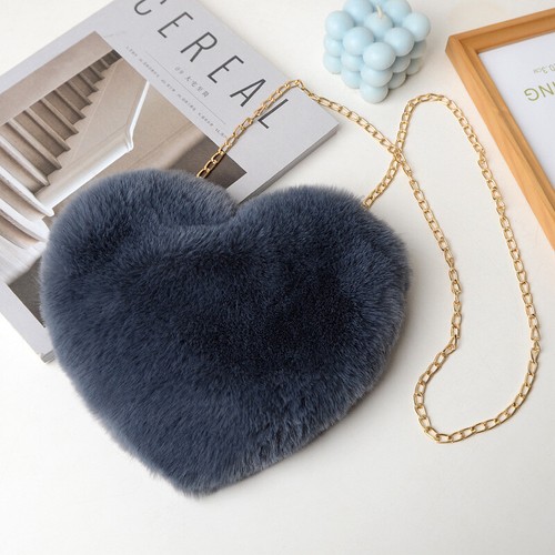 Mujer Forma de Corazón Imitación Piel Bolso de Hombro Bolso Bandolera Cartera Cremallera - Imagen 16 de 22