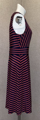 Liz Claiborne Damen Small Fit & Flare rot & marineblau ärmelloses Kleid Größe Small - Bild 6 von 8