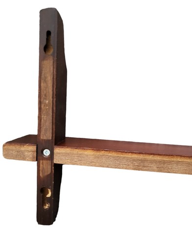Estante de pared de caoba vintage soporte para libros longitud 93,5 cm - Imagen 7 de 8