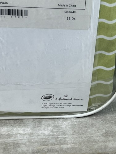 Crayola Dream In Color Twin Sheet Set Serpentine Stripe Screamin’ Green NEW - Picture 4 of 9