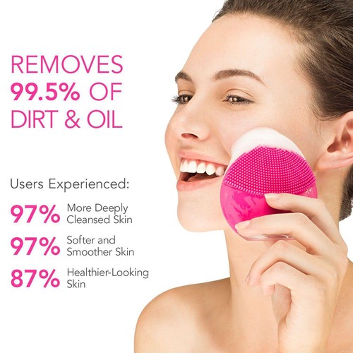 Cepillo de limpieza facial eléctrico FOREO Luna Mini 2 para todo tipo de piel, fucsia - Imagen 7 de 12
