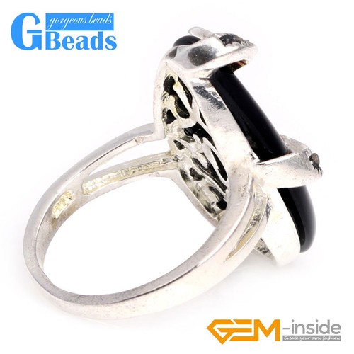 Drip Stone Tibetan Silver Base Marcasite Snake Ring Fashion Jewelry 14x24mm - Picture 3 of 27