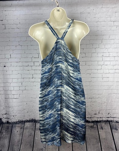 I love H81 Mini Dress Small Women's Button Chest Blue Brushed Variegated (M15) - Picture 10 of 14