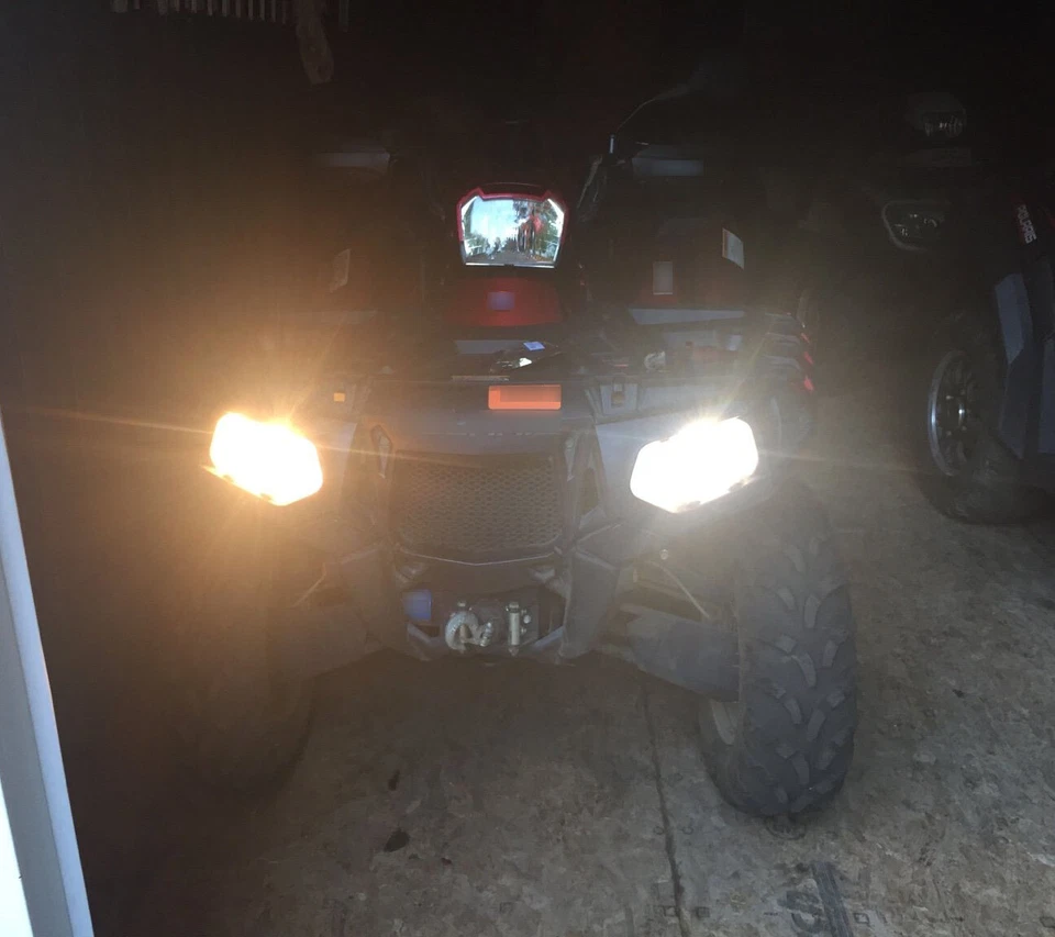 Faros bombillas LED Hyper 6000K para Honda Rincon 650 680 2003-2015 2X H6 Foto 4 de 4