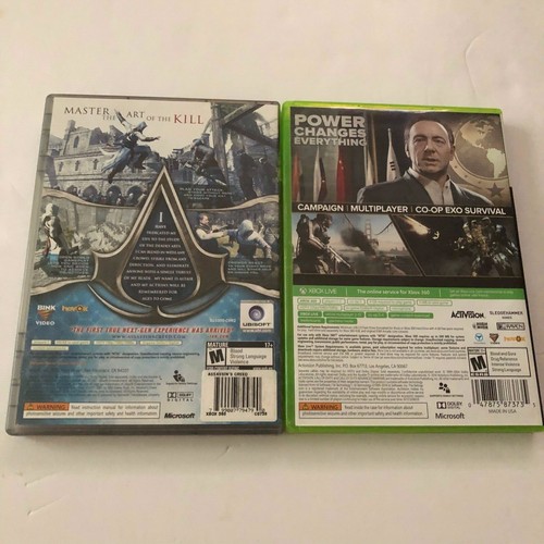 XBOX 360 Video Game Lot Assassins Creed Call of Duty Case Manuals - Picture 2 of 4