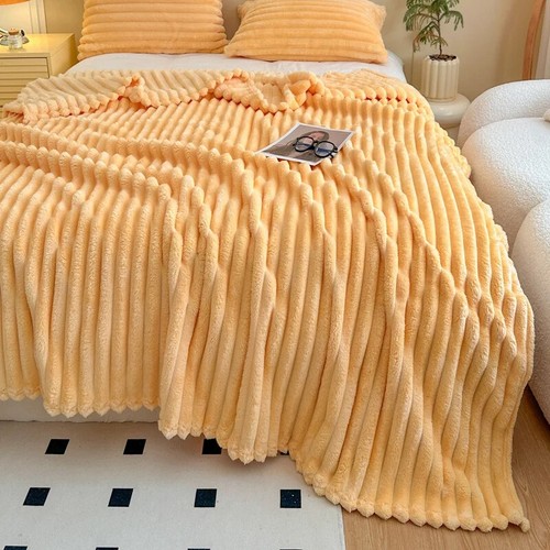 Warm Sleeping Blanket Soft Comfort Flannel Blankets for Sofa Plush Throw Blanket - Picture 17 of 40