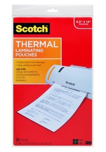 laminating sheets scotch thermal inches pack legal 3m pouches tape potiho