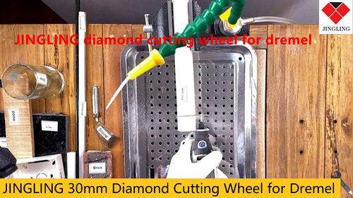 10 Stck. 16-60 mm Diamant Schneidrad rotierende Klinge beschichtet Trennscheibe Schaft 1/8" - Video 1 von 1
