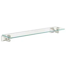 Retreat 5-9/10 in. L x 2-16/25 in. H x 22 in. W Wall-Mount Clear Glass Shelf