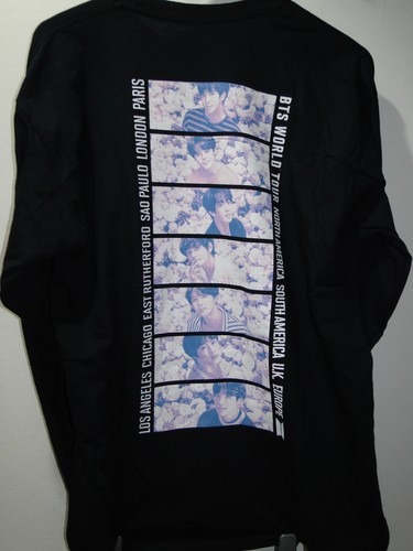 BNWOT Official BTS Speak Yourself Long Sleeve Black film strip T-Shirt X-Large - Picture 6 of 7