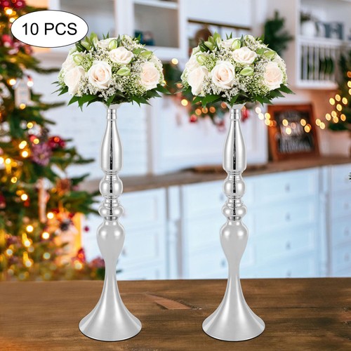 10Pcs Flower Vases Wedding Centerpieces Flower Stand Metal Classic Home Decor - Picture 14 of 24