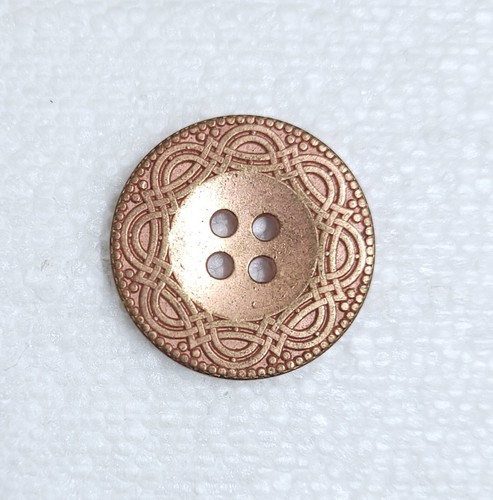JHB Metal Button 25mm Pale Gold 4 Hole Scroll Arch Coat Blazer Sewing Art Craft - Picture 1 of 8