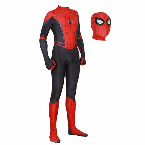 Kids Adults Spider-Man Far From Home Spiderman Zentai Cosplay Costume Suit Gifts - Picture 18 of 24