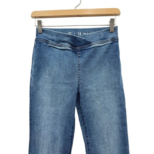 GAP Kids High Rise Crossover Flare Jeans in Medium Wash size 14 NWT - Picture 5 of 7