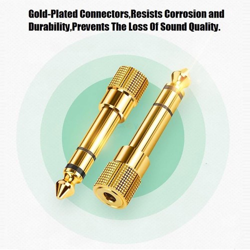 20PC TRS Stereo Audio Headphone Adapter 6.35mm 1/4" Male to 3.5mm 1/8" Female #F - Picture 10 of 12