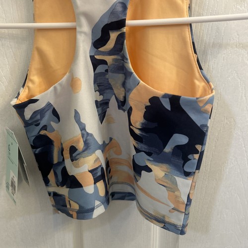 NWT DSG Girls' Shelf Bra Tank Top Cyber Camo Blue Size Small DAG23712PRT - Picture 11 of 16